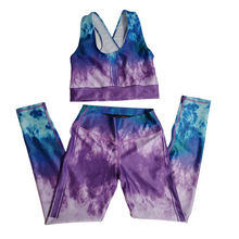 Load image into Gallery viewer, Purple and Blue Tie dye set
