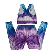 Load image into Gallery viewer, Purple and Blue Tie dye set
