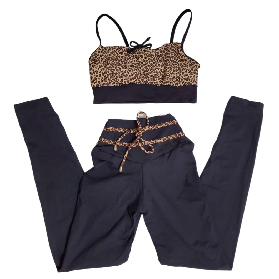 Animal Print Black Set