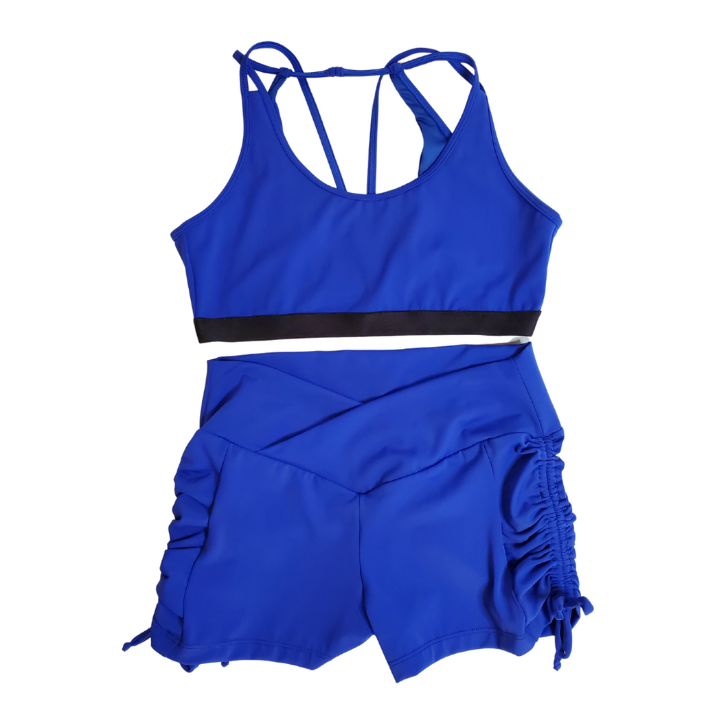 Blue Laced Short Set