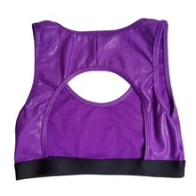 Load image into Gallery viewer, Metallic Purple Crop Top
