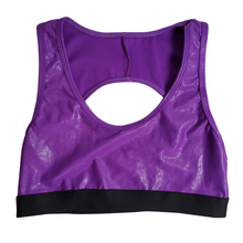 Load image into Gallery viewer, Metallic Purple Crop Top
