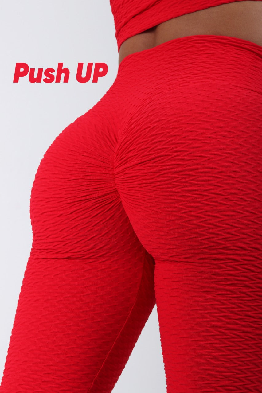 Red Asymmetric Zig Legging